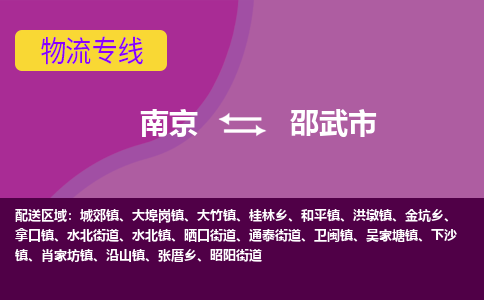 南京到邵武市物流专线-南京至邵武市货运公司