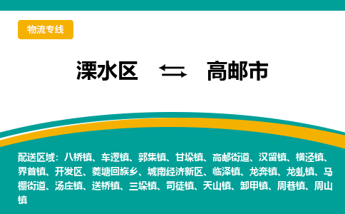 溧水区到高邮市物流专线-溧水区至高邮市物流公司-溧水区发往高邮市的货运专线