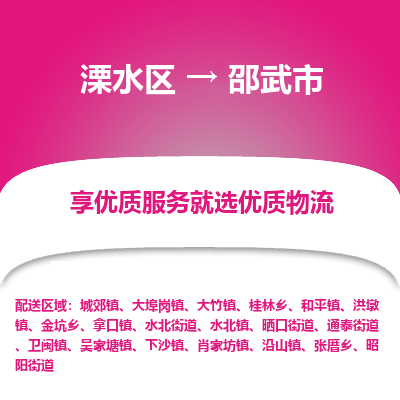 溧水区到邵武市物流专线-溧水区至邵武市物流公司-溧水区发往邵武市的货运专线