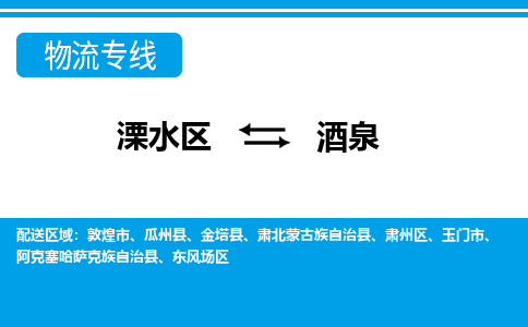 溧水区到酒泉物流专线-溧水区至酒泉物流公司-溧水区发往酒泉的货运专线