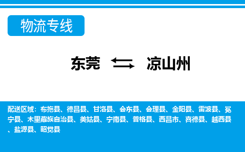 东莞到凉山州物流专线-服务客户数百万东莞至凉山州货运