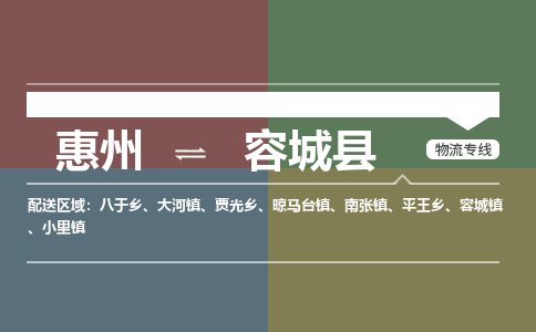 惠州到容城县物流专线-惠州至容城县物流公司-惠州发往容城县的货运专线