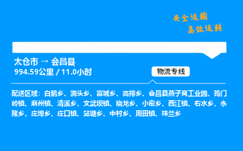 太仓市到会昌县物流公司-太仓市至会昌县物流专线-太仓市发往会昌县货运专线