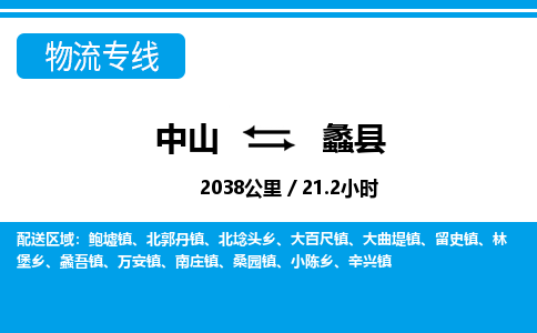 中山到蠡县物流专线-中山至蠡县物流公司