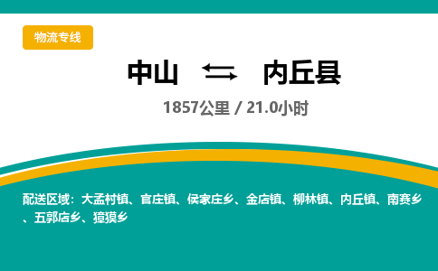 中山到内丘县物流专线-中山至内丘县物流公司