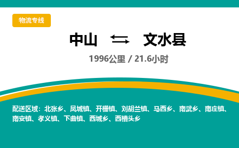 中山到文水县物流专线-中山至文水县物流公司