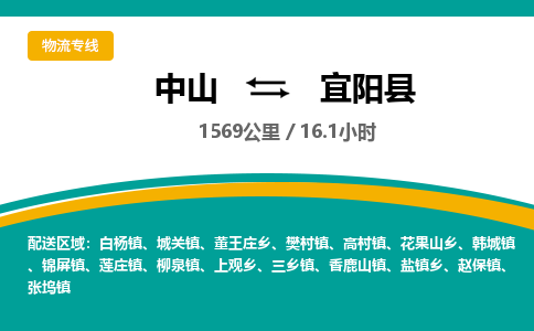 中山到宜阳县物流专线-中山至宜阳县物流公司