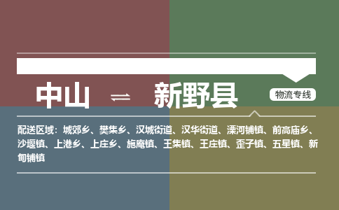 中山到新野县物流专线-中山至新野县物流公司