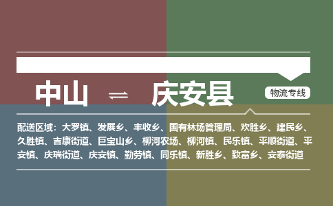 中山到庆安县物流专线-中山至庆安县物流公司