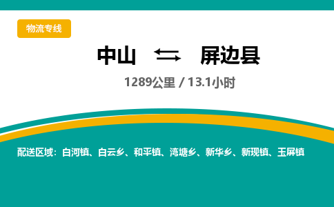 中山到屏边县物流专线-中山至屏边县物流公司