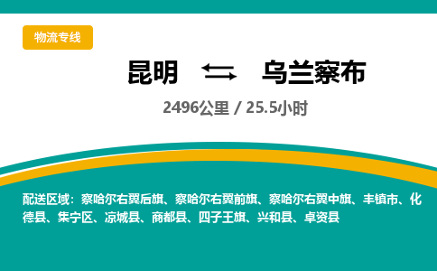 昆明到乌兰察布物流专线-昆明至乌兰察布物流公司