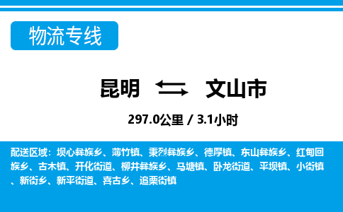 昆明到文山市物流专线-昆明至文山市物流公司