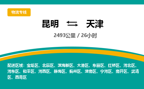 昆明到天津物流专线-昆明至天津物流公司