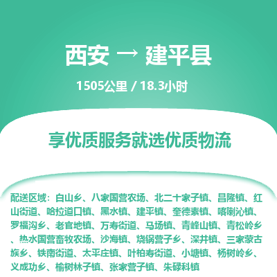 西安到建平县物流专线-西安至建平县物流公司