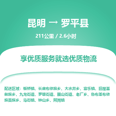 昆明到罗平县物流专线-昆明至罗平县物流公司