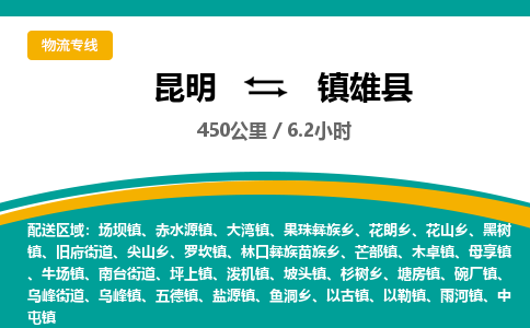 昆明到镇雄县物流专线-昆明至镇雄县物流公司