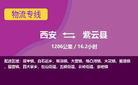 西安到紫云县物流专线-西安至紫云县物流公司