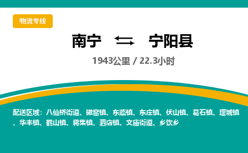 南宁到宁阳县物流专线-南宁至宁阳县物流公司