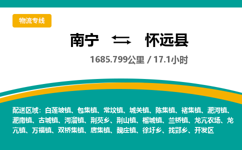 南宁到怀远县物流专线-南宁至怀远县物流公司