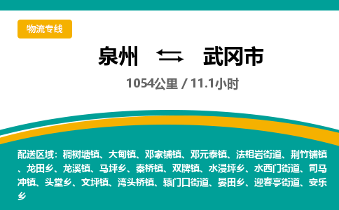 泉州到武冈市物流专线-泉州至武冈市物流公司