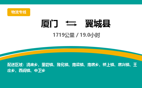 厦门到翼城县物流专线-厦门至翼城县物流公司