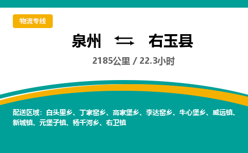 泉州到右玉县物流专线-泉州至右玉县物流公司