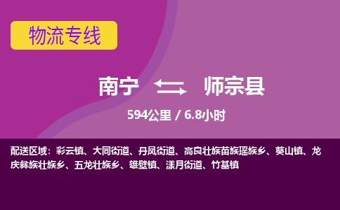 南宁到师宗县物流专线-南宁至师宗县物流公司