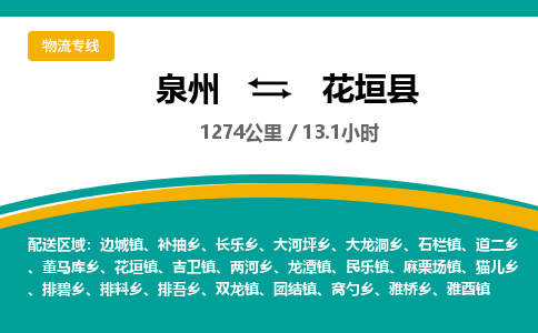 泉州到花垣县物流专线-泉州至花垣县物流公司