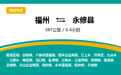 福州到永修县物流专线-福州至永修县物流公司