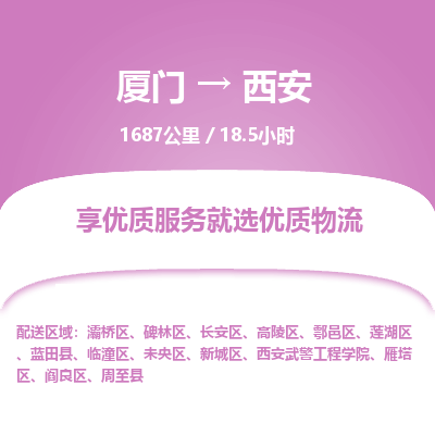 厦门到长安区物流专线-厦门至长安区物流公司