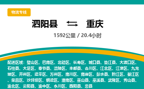 泗阳县到沙坪坝区物流专线-泗阳县至沙坪坝区物流公司