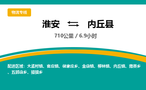 淮安到内丘县物流专线-淮安至内丘县物流公司