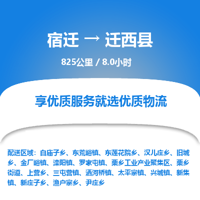 宿迁到迁西县物流专线-宿迁至迁西县物流公司