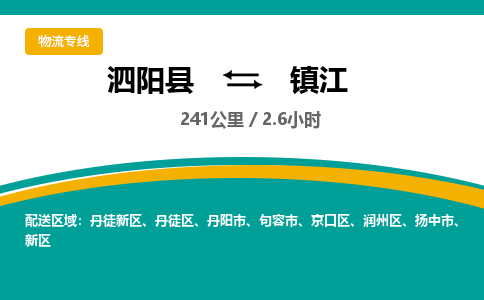 泗阳县到镇江物流专线-泗阳县至镇江物流公司