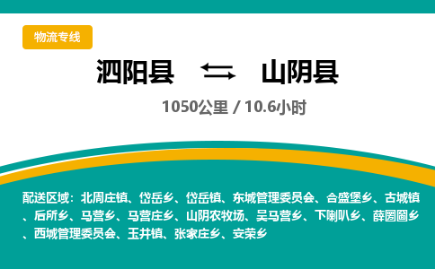 泗阳县到山阴县物流专线-泗阳县至山阴县物流公司