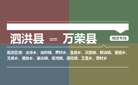 泗洪县到万荣县物流专线-泗洪县至万荣县物流公司