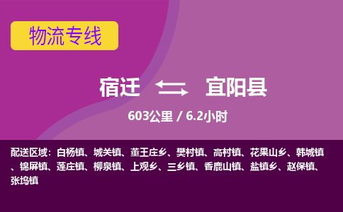 宿迁到宜阳县物流专线-宿迁至宜阳县物流公司