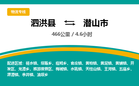 泗洪县到潜山市物流专线-泗洪县至潜山市物流公司