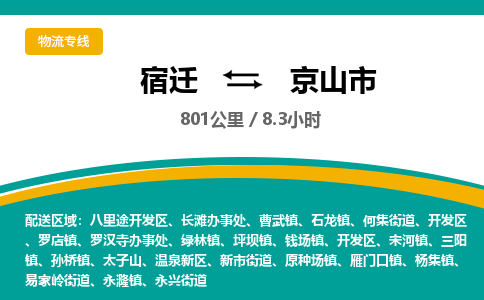 宿迁到京山市物流专线-宿迁至京山市物流公司