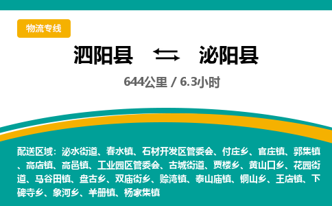 泗阳县到泌阳县物流专线-泗阳县至泌阳县物流公司