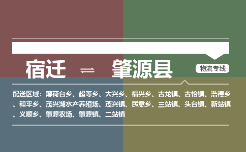 宿迁到肇源县物流专线-宿迁至肇源县物流公司