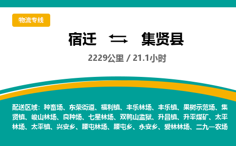 宿迁到集贤县物流专线-宿迁至集贤县物流公司