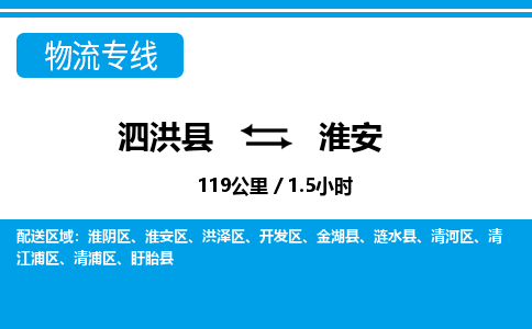 泗洪县到清河区物流专线-泗洪县至清河区物流公司