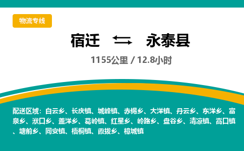 宿迁到永泰县物流专线-宿迁至永泰县物流公司