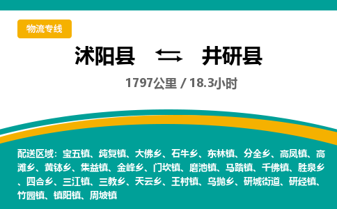 沭阳县到井研县物流专线-沭阳县至井研县物流公司